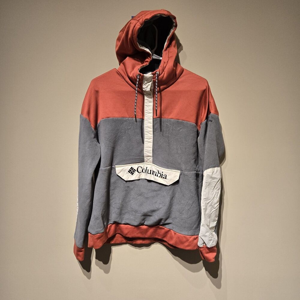 Columbia Women's Size L Hoodie Jacket Grey Red